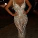 2026 New Foreig Trade Europea Ad America Wome's Clothig EBay Deep V Log Sleeve Sequi Dress Mii_ecoleips.com