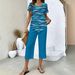 New Women's 3D Digital Tie Dye Print Set Short Sleeve Loose Fit Casual And Stylish Style_ecoleips.com