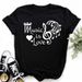 New Harajuku Funny Music Note Art T Shirt Fashion Women T Shirt Music Tops Short Sleeves Black T-shirt Ladies Casual Tees Top_ecoleips.com