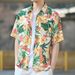 Verve Island Style Short Sleeve Hawaiian Summer Beach Couple Loose Set Unisex Trendy Shirt_ecoleips.com