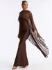 Mozision Cape Sleeves Sexy Maxi Dress Set Women Elegant Summer Loose Cape And Spaghetti Strap Dress Matching Party Dress Set_ecoleips.com