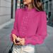 K Women's Shirt With Versatile Ruffle Edges, Elegant And Fashionable Business Shirt_ecoleips.com