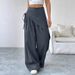 Designer Asymmetrical Wide-Leg Pants For Women – High-Waisted Polyester Dress Trousers With Unique Hemline, Office & Casual Chic_ecoleips.com