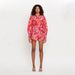Women's Loose Fitting Casual Puff Sleeve Jumpsuit with Tie Waist Linen Blend Romper for Spring/Summer_ecoleips.com