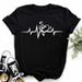 Foreign Trade Women's Clothing Simple T-shirt With European And American Music Note Design For Women_ecoleips.com