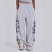 Women's Clothing Street Fashion Print Loose Wide Leg Straight Casual Trousers Sweatpants Couple Spring And Summer_ecoleips.com