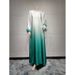 Dubai Malaysia Solid Color Gradient Fashion Feather Abaya Two-Piece Dress Set_ecoleips.com