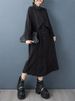 Oversized Patchwork Vintage Shirt Dresses For Women Spring Autumn New Long Sleeve Loose Casual Long Dress Elegant Clothing 2025_ecoleips.com