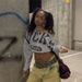 Women's Clothing Autumn And Winter New Personalized Letter Printing Casual Oblique Shoulder Loose Navel Baring Long Sleeved T Shirt_ecoleips.com