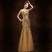 Women's Clothing Tube Top Backless Evening Dress Slim Fishtail Skirt Long Sequined Mesh Multi Color Banquet Bridesmaid Dress_ecoleips.com