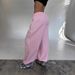 Women's American Style Striped Wide Leg Sweatpants | Casual Straight Leg Joggers With Cuffed Ankles | Versatile 2-in-1 Lounge Pants For Spring/Autumn_ecoleips.com