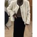 girl High-end French Niche Coral Fleece Jacket For Women Winter New Loose Thickened Lamb Wool Coat_ecoleips.com