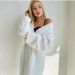 Women's Oversized Knit Cardigan Sweater - Long Cozy Faux Mink Fur Coat For Winter, Loose Fit, V-Neck, 3D Pattern, Boho Chic_ecoleips.com