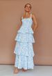 New European American Cross-border Spring/summer Floral Dress With Bow, Suitable For Vacation And Parties, Elegant_ecoleips.com
