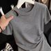 Women's Breathable Cotton Cropped T-Shirt Short Sleeve Hollow-Out Design Regular Fit Comfortable Summer Top with Irregular Hem_ecoleips.com