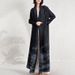 2024 New Middle Eastern Muslim Dubai Fashion Elegant Cardigan Pleated Printed Dress Abaya_ecoleips.com
