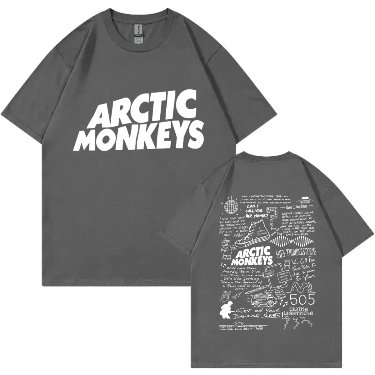 Arctic Monkey Lyrics Limited Design Graphic T Shirts Women Cotton Fashion Rock Oversized T-shirt Harajuku Hip Hop Trend T-shirts_ecoleips.com