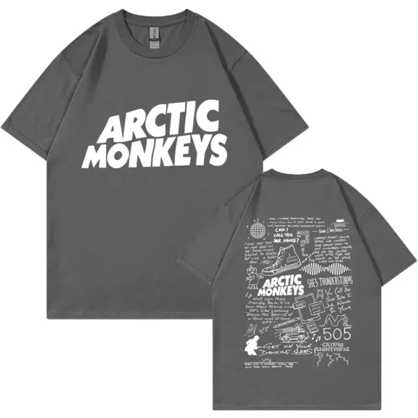 Arctic Monkey Lyrics Limited Design Graphic T Shirts Women Cotton Fashion Rock Oversized T-shirt Harajuku Hip Hop Trend T-shirts_ecoleips.com