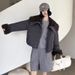 girl Girl Winter New Korean Version Fleece-Lined Thickened Turn-Down Collar Plush Parka Short Coat For Women Casual Warm Versatile_ecoleips.com