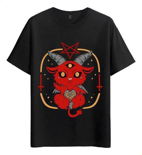 Women's T-Shirts Tshirt Muscle Freaks Diablo Demonic Style Baphomet Red_ecoleips.com