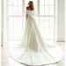 French One Shoulder Satin Fishtail Detachable Tail Two Piece Wedding Dress Satin Fishtail Satin Slim Model_ecoleips.com