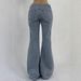 American Retro Double Button Flared Slim Fit Stretchy Autumn Winter Women's Long Jeans_ecoleips.com