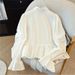 Women's Clothing Women's White Bell Sleeve V Neck Ruffled Blouse Romantic French Style High End Fashion Youthful Top_ecoleips.com