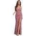 Women's Clothing Sequined Slim Fit Ball Gown Long Spaghetti Strap Party Dress Evening Dress_ecoleips.com