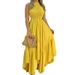 Spring New Women's Clothing Elegant Stylish Solid Color Full Skirt Dress American Style Clothing_ecoleips.com