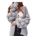 Aria Basics Aria Basics 2023 European American Cardigan Sweater, New Cross-border Knitwear Autumn And Winter, Long Cute Pom-pom Loose Thick Coat_ecoleips.com