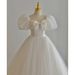 White Light Wedding Dress Evening Gown Women 2025 New Model Marriage Registration Daily Wear, Suitable For Art Exams And_ecoleips.com