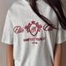Women's Clothing T Shirt Tops For Women In Summer Leisure Lazy Letters Embroidery Drop Shoulder Round Neck Short Sleeves For Women_ecoleips.com