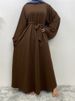 Hot Sell Popular Simple Nida Abaya Long Dress Pure Color A-line Loose Sleeves Dresses Dubai UK Modest Elegant Dress_ecoleips.com
