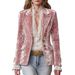 European And American Women's Independent Station Ins Lapel Long Sleeve Fashion Slim Fit Suit Pocket Jacket_ecoleips.com