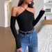 Summer Women's Long Sleeved Off-Shoulder Bodysuit Slim Fit Basic Style European And American Cross Border Sexy Jumpsuit Romper_ecoleips.com