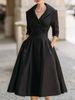 Women's Long Sleeve Maxi Dress Elegant Slimming Waist Formal Independent Station Clothing_ecoleips.com