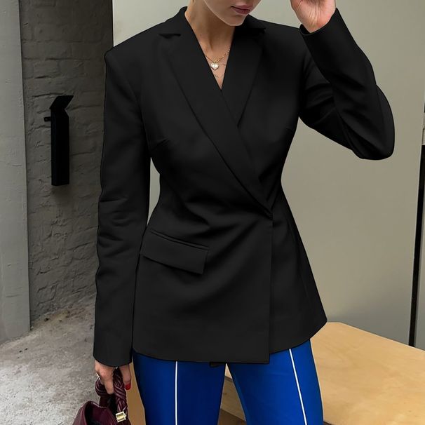 Women's 2024 Autumn Winter New Fashion Sexy Backless Slim Fit Elegant Long Sleeve Blazer Women Wholesale_ecoleips.com