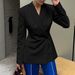 Women's 2024 Autumn Winter New Fashion Sexy Backless Slim Fit Elegant Long Sleeve Blazer Women Wholesale_ecoleips.com