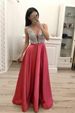 Women's Clothing Fashion Color Long Dress Deep Neck Cocktail Dress Sleeveless Evening Dress Collage Nightclub Dress_ecoleips.com