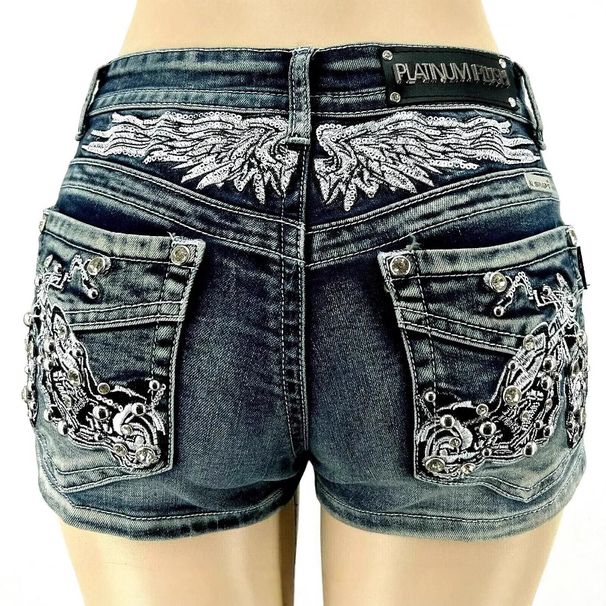 Women's Sexy Embroidered Denim Shorts - High Street Fashion Hot Pants (Sweet & Spicy Summer Style)_ecoleips.com