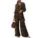 Women's Clothing Autumn Women's Fashion Tops Women's Leopard Print Pants Casual Loose Suit_ecoleips.com