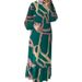 Cross-Border Muslim Women's Clothing Retro Puff Sleeve Printed Ruffle Pocket Dress Middle East Dubai Spring Autumn Abaya_ecoleips.com