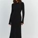 Women's Slim Fit Knit Dress American Style Casual Elegant Fashion Thin Suitable For Summer Regular Size_ecoleips.com