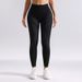 High-Waisted Seamless Breathable Yoga Pants For Women Color-Block Tight-Fitting Hip-Lifting Long Striped Sports Wear_ecoleips.com