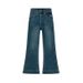 Apricot-colored Vintage Blue Jeans For Women, Spring 2026 New High-waisted Casual Fashion Slim-fit Stretchy Flared Pants_ecoleips.com