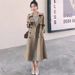 ng2510292 Women's Trench 2026 New Model For Spring And Autumn, Popular British Style, Mid-length, Petite-friendly, Trendy Khaki_ecoleips.com