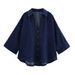 Women's Clothing ZARZ Oversized Denim Shirt & Wide-Leg Jeans Set – 90s Vintage Relaxed Fit Two-Piece Outfit_ecoleips.com