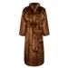 Luxury Winter Women's Long Fox Fur-Like Coat With Wolf Fur Color, Knee-Length Warm Overcoat, Elegant And Stylish_ecoleips.com