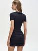 JULISSA MO Irregular Turn-down Collar Zipper Women Bodysuit Short Sleeve High Waist Bodysuit Spring Slim Elegant Sporty Playsuit_ecoleips.com