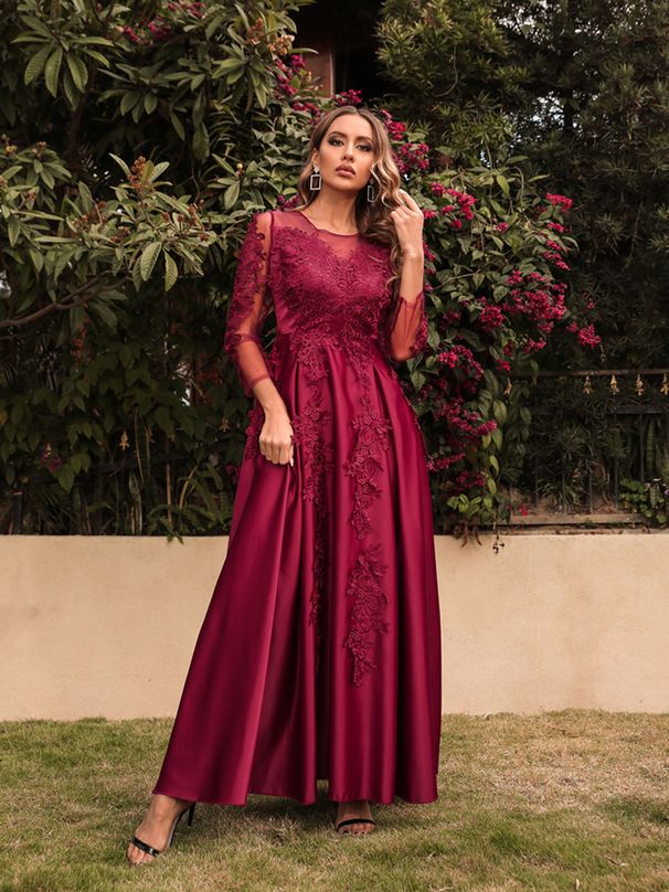 Women's Clothing Independent Station Lace Swing Sexy Long Skirt Trailing Banquet Evening Gown New Style_ecoleips.com